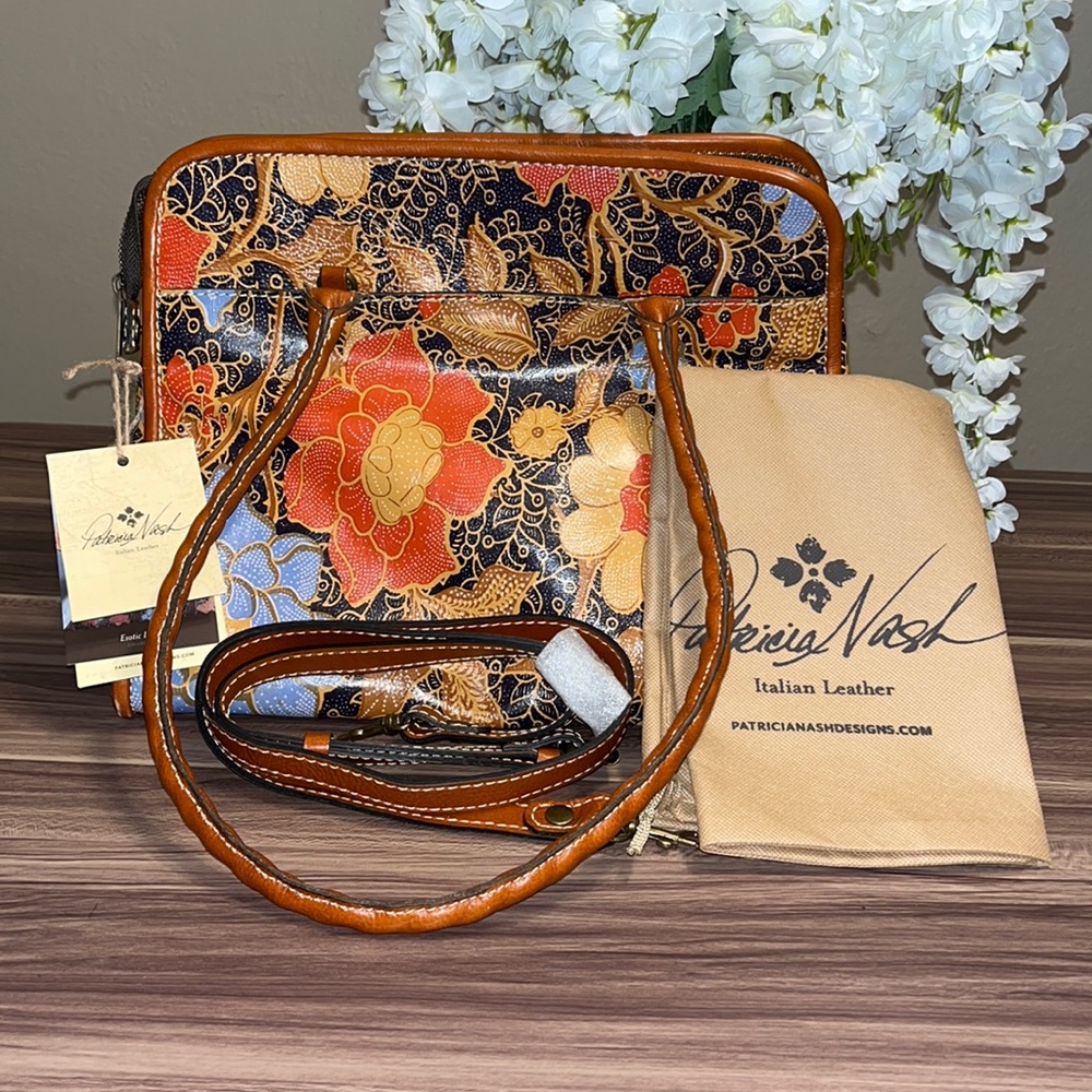 Patricia Nash Multicolor Floral Leather Bag